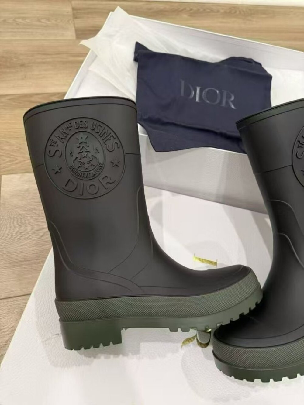 NIB Authentic Dior Mid-Calf Rain Boots